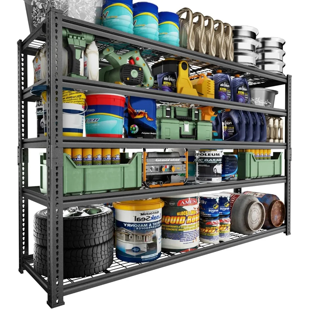 Garage Shelving, 3300 LBS Capacity Storage Shelves Heavy Duty, 5 Tier Adjustable Metal Organizer Wire Rack, 60"L x ，Customized