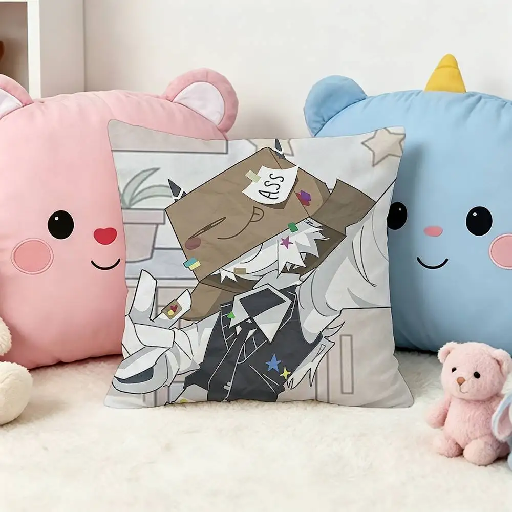 F-Fundamental Paper Education Double-Sided Printed Cushion Cover Bedroom Bedside Sofa Pillow Case