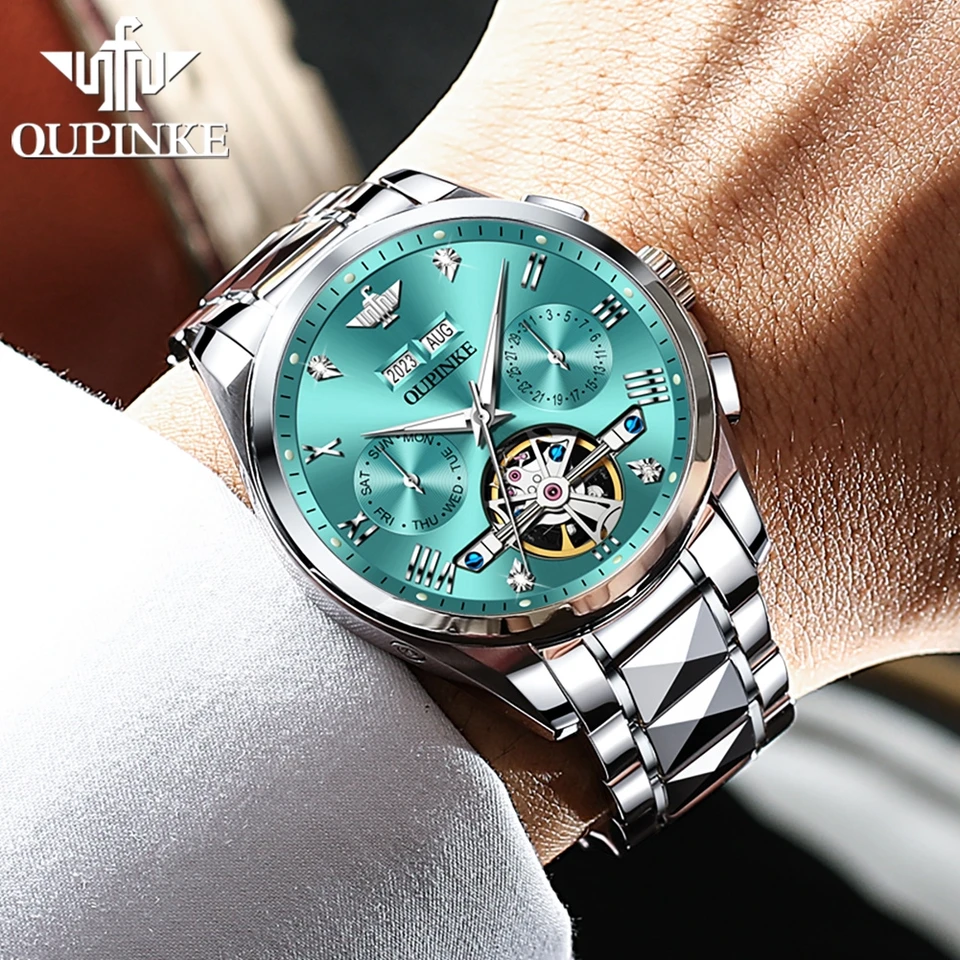 OUPINKE 3186 Automatic Men Watch Luxury Hollow Mechanical Watch