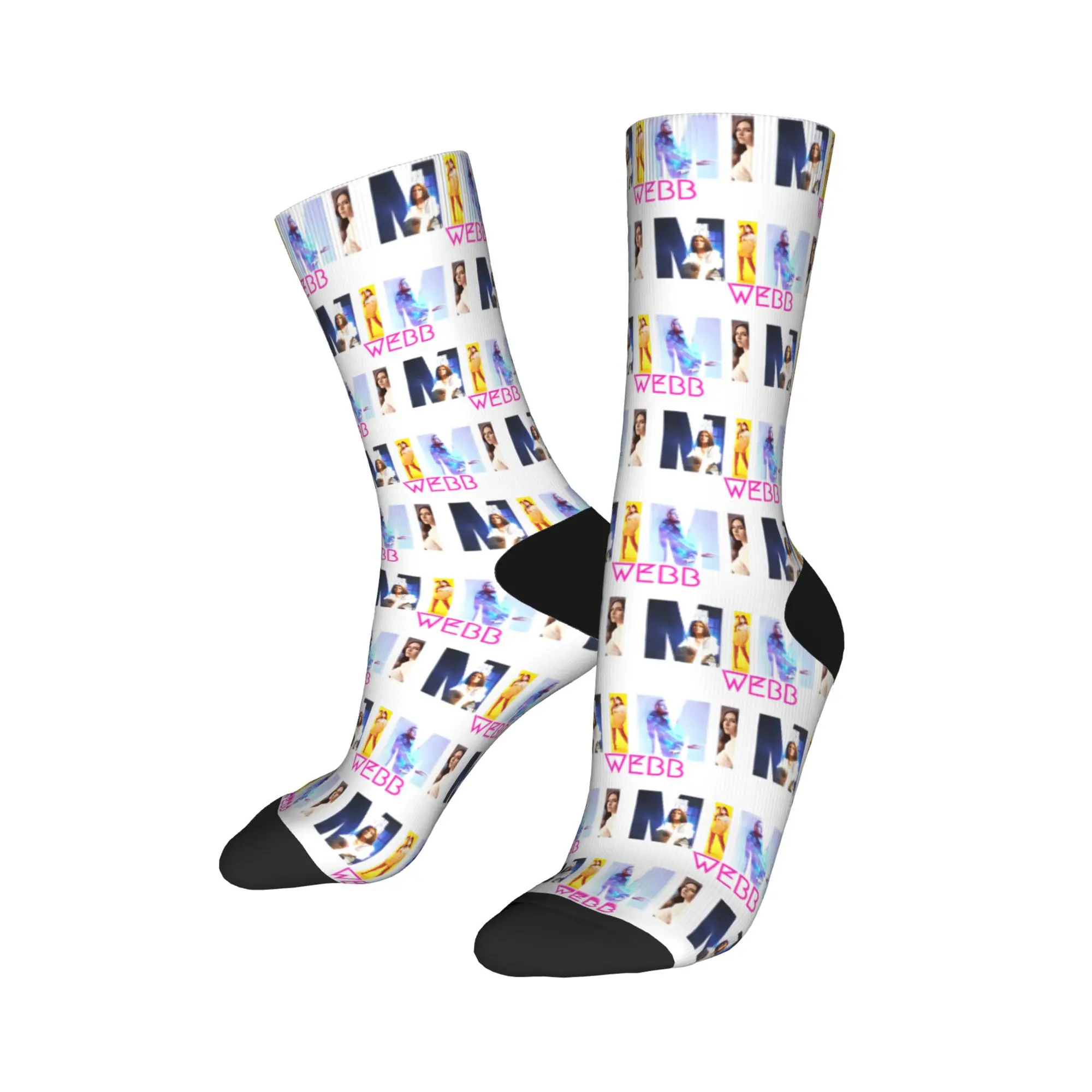 

Mimi Webb Socks Autumn Stockings Fashion Unisex Men Quality Socks Pattern Running Non Slip Socks