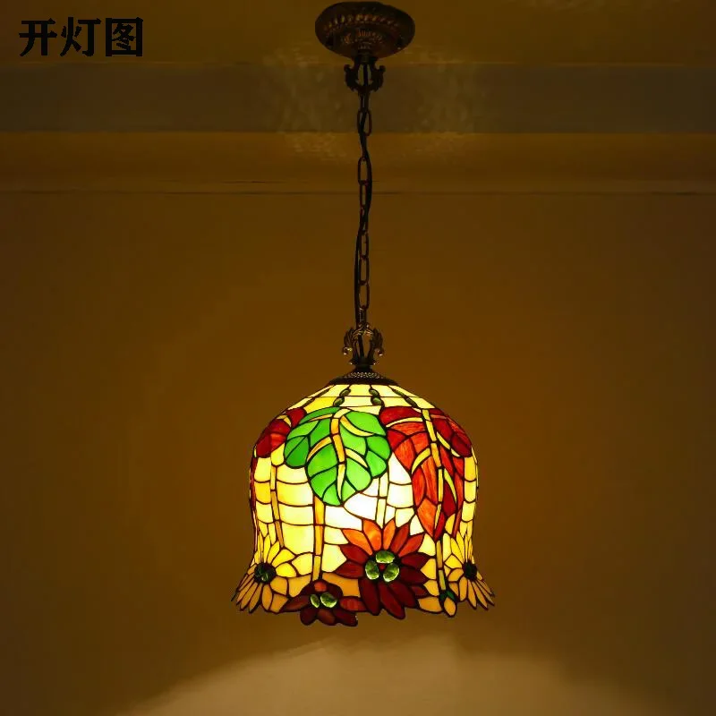 new corridor  European personalized creative restaurant American Bar Cafe New Glass Chandelier