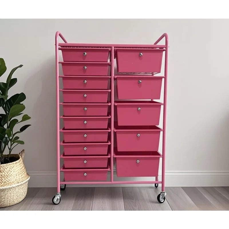 Storage rack, multi-layer drawer storage cart, large-capacity multi-functional cart-type storage rack