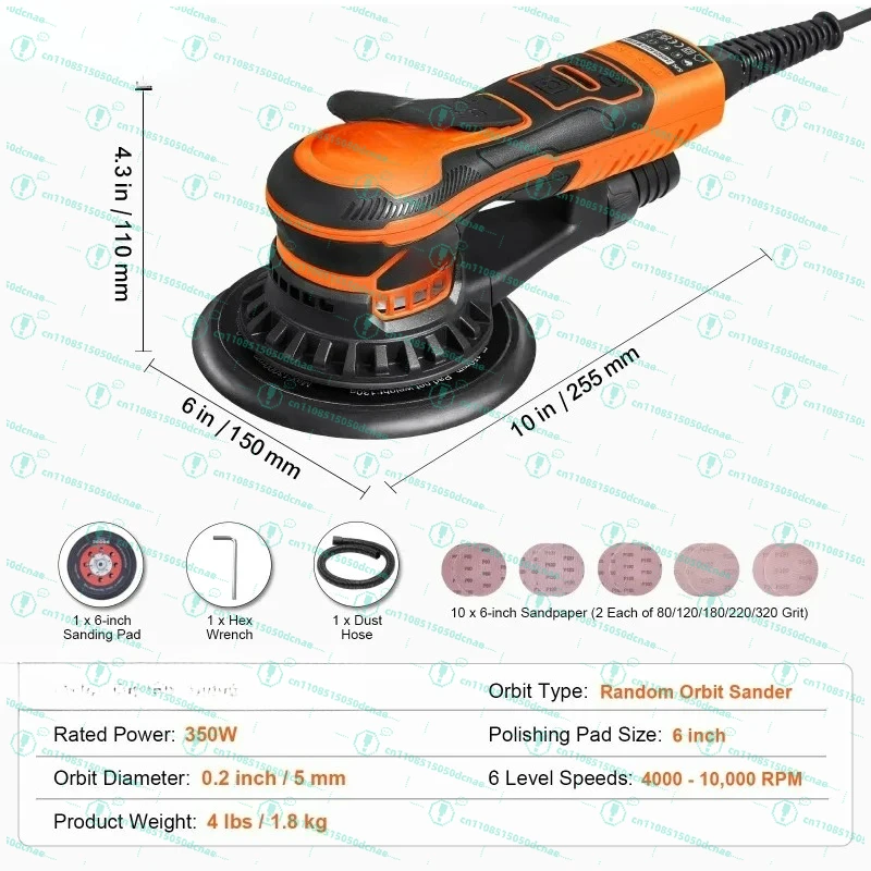 

Random Orbital Sander Brushless Speed Electric Orbital Sander for Woodworking Detailing Sanding