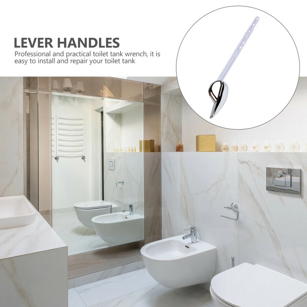 1 Pcs Toilet Handle Brand New Chrome Finish Toilet Handle High Quality Home Improvement Suitable For Most Toilets