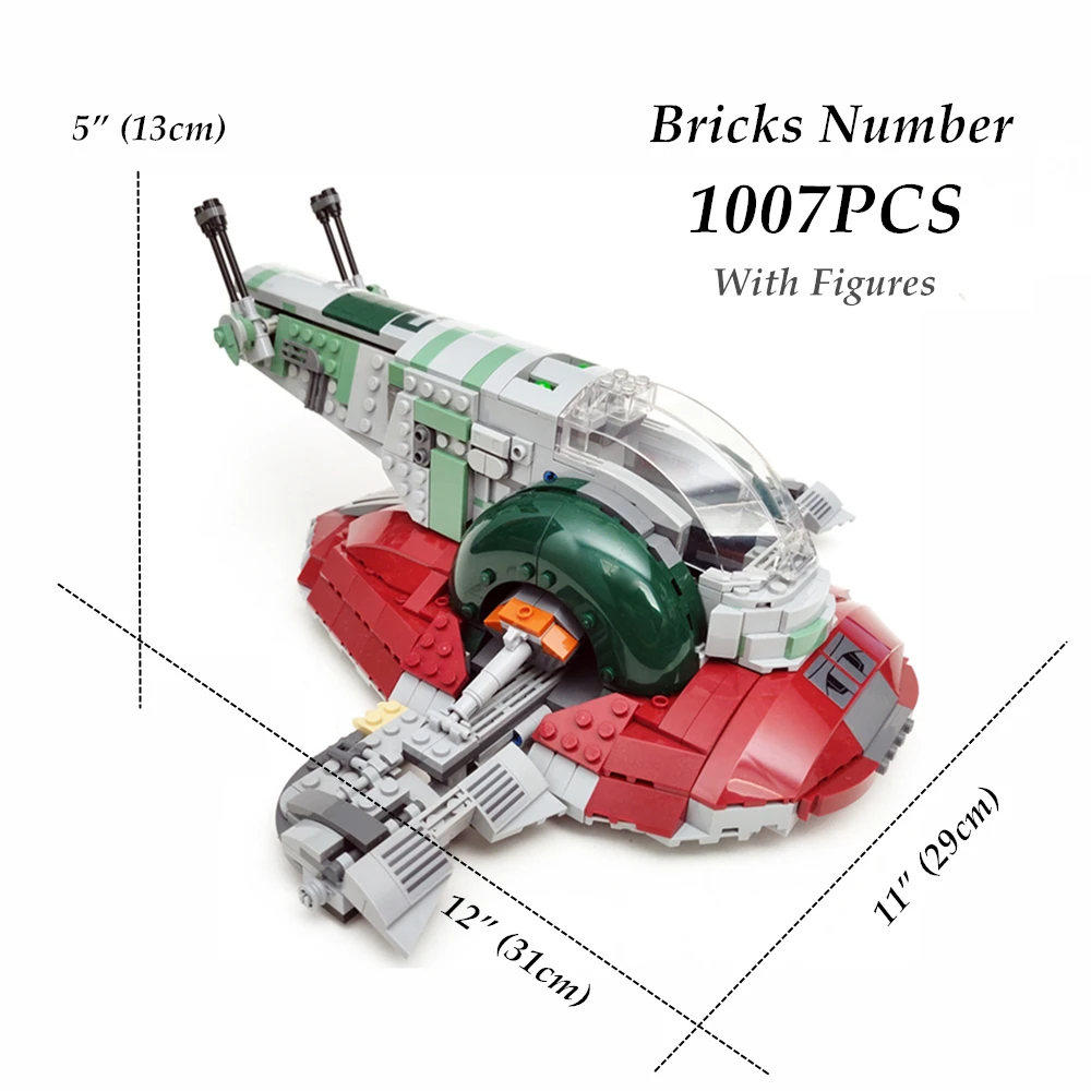 Military Space Pod Battle-Combat-SLAVE 1 SPACESHIP Aircraft Fighters Droid Building Block Brick Toys Gift