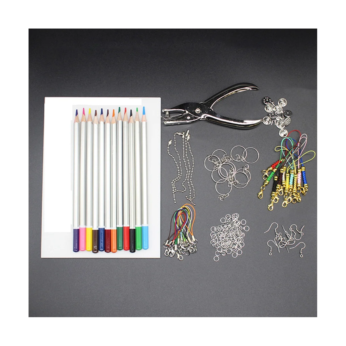 Shrinky Art Paper Heat Shrink Sheet Plastic Kit Hole Punch Keychains Pencils DIY Color Lead Manual Heat Shrink Sheet