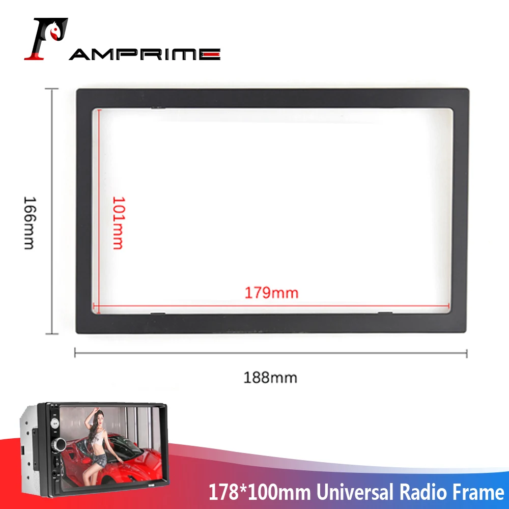 AMPrime Android radio Car Accessories 2Din Radio ABS Plastic Framework Car Multimedia Player For Universal 7010B/7023B/7018B