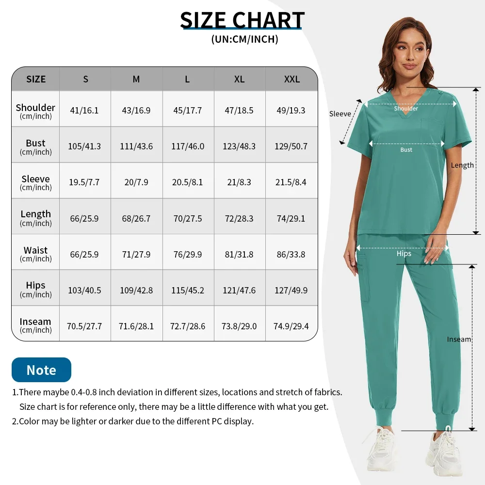 Spa Uniform Scrubs Kleding Vrouwen Ademend Zachte Rits Kraag Tops Joggers Broek Pak Schoonheidssalon Nageltechnicus Werkuniform