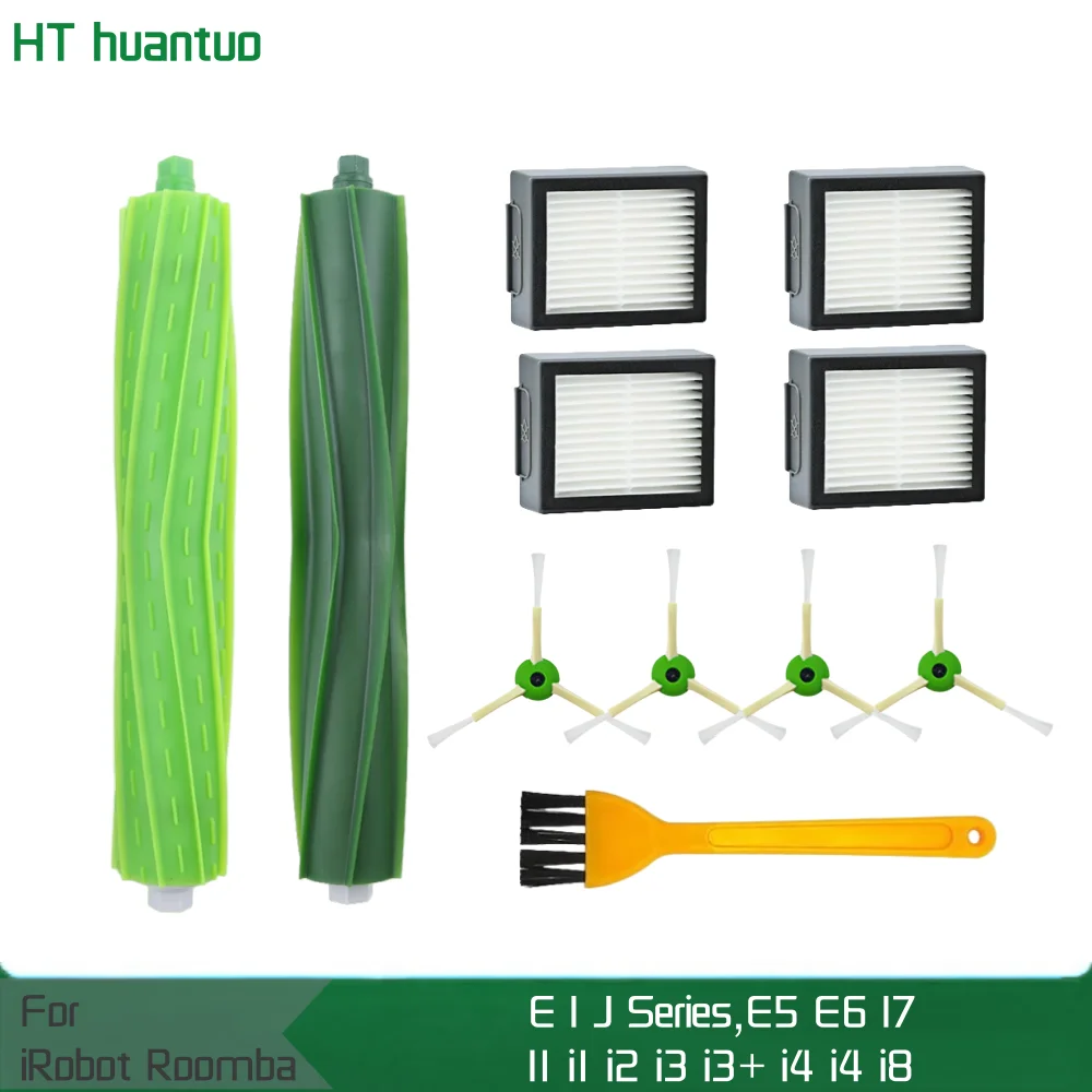 Applicable to IRobot Roomba Sweeping Robot Accessories E I J Series, E5 E6 I7 I1 I2 I3 I4 I8 Main Brush Rubber Edge Brush