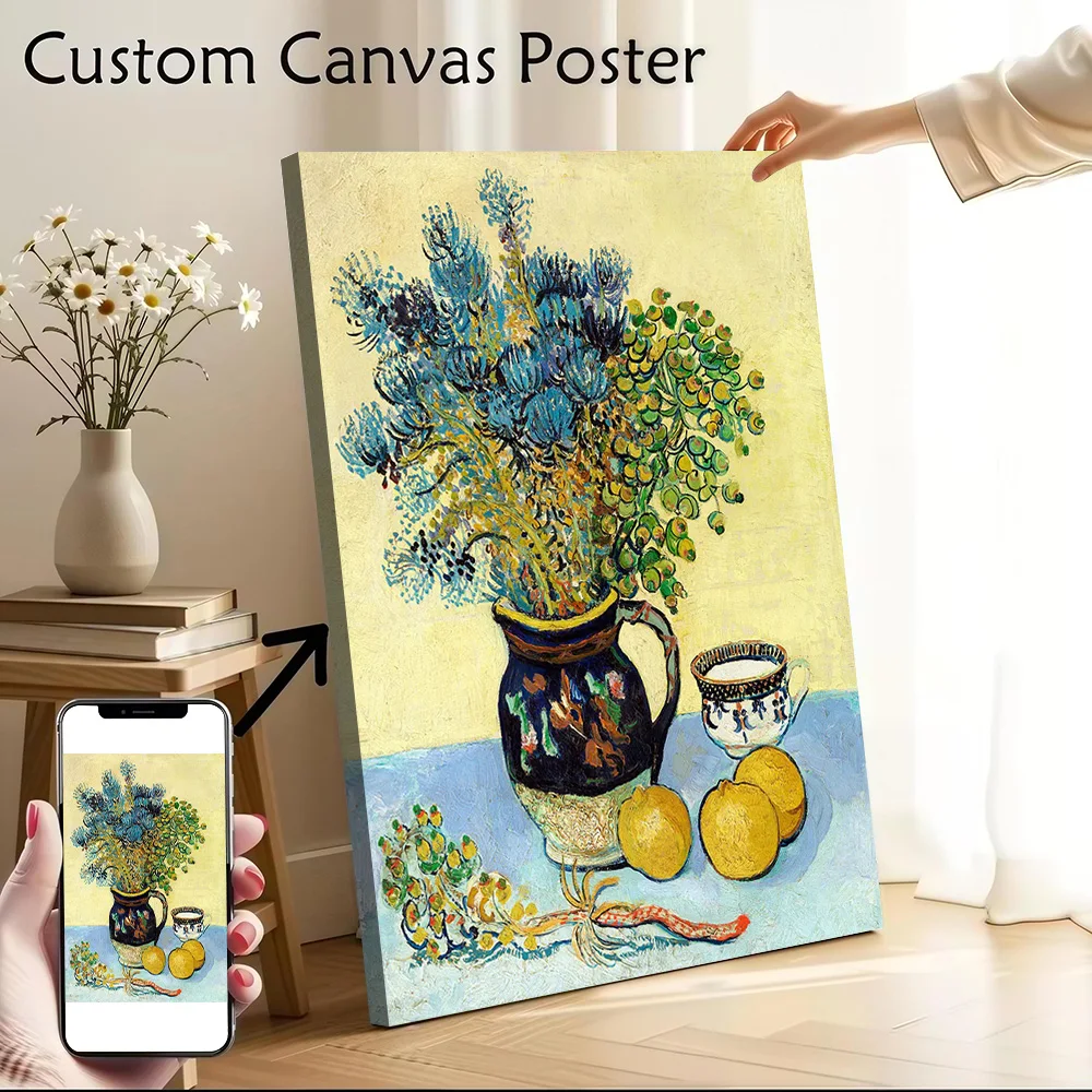 Van Gogh Stilleben Leinwand-Poster Wandkunst Anpassbares Hochwertiges Druckbild für Spezial- und Themen-Wohndekor-Artikel
