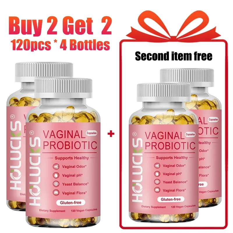 HOLUCKS Natural Vaginal Probiotic Supplement, Support Feminine Health, Odor Control, pH Balance & Yeast Balance, Bloating Relief