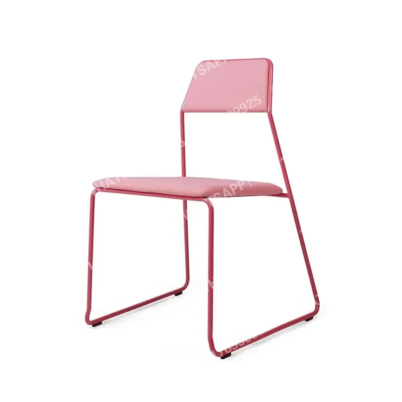 Modern Stackable Table Chair Fabric Upholstery Metal Legs Chair for Office Hotel Lobby Dining Room Furniture