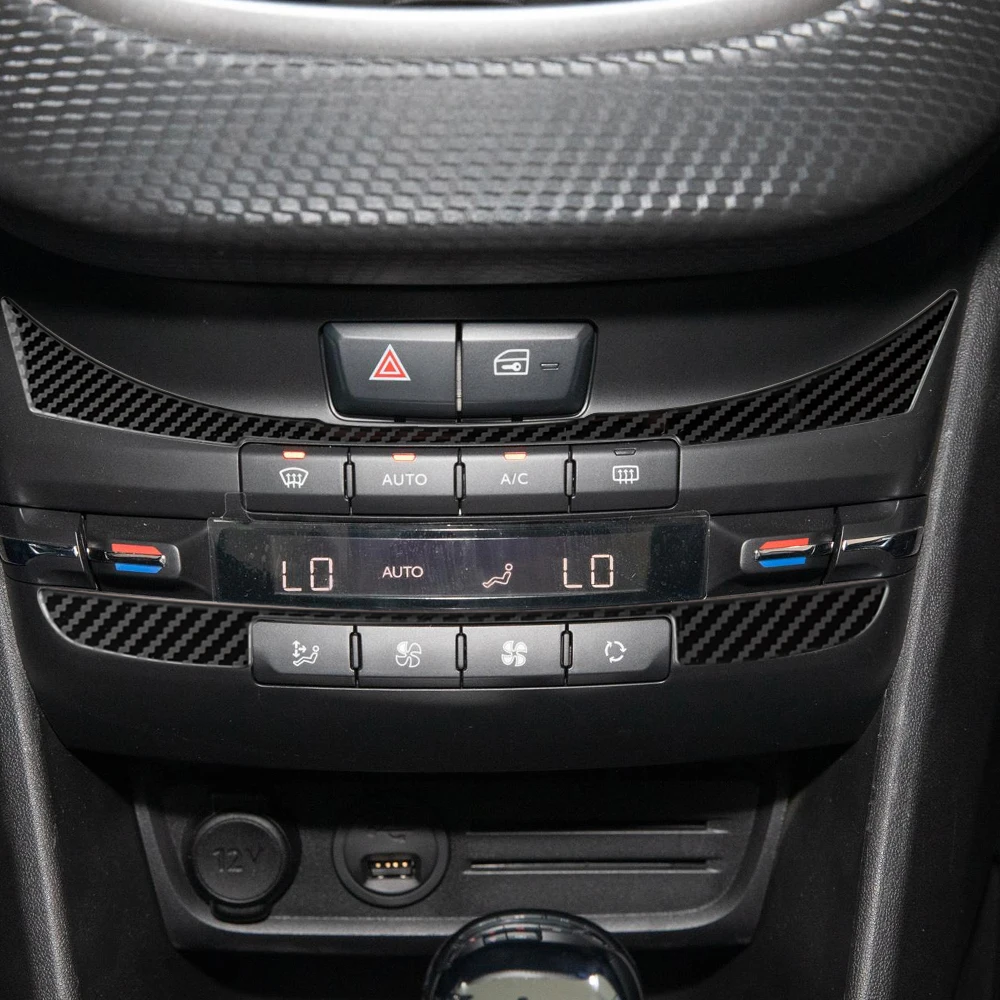 

Car Ac Knob Control Panel Cover Trim Sticker for Peugeot 2008 208 2014-2018 Interior Sequins Sticker 2Pcs/Set Accessories