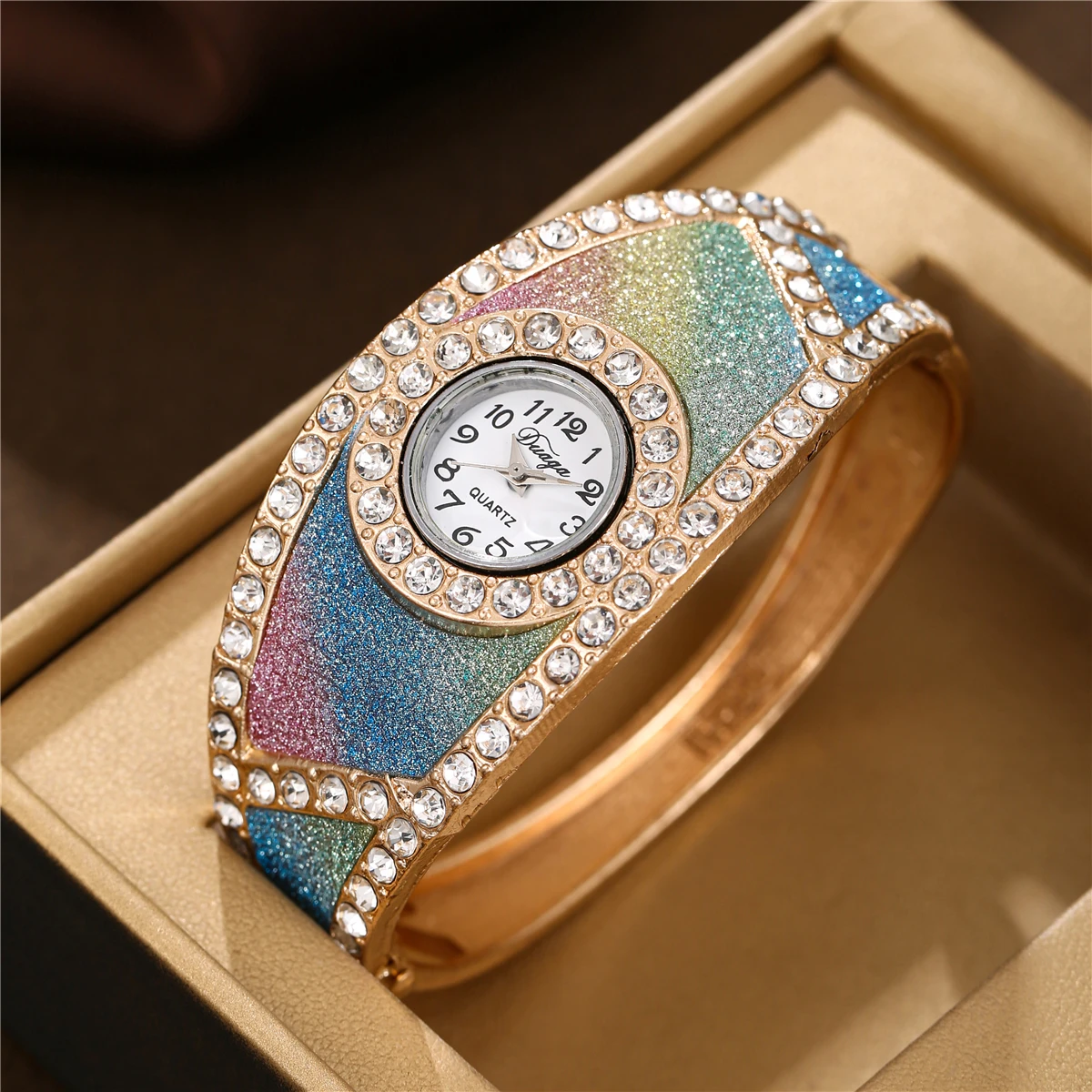 1 Uds. Precioso reloj de mujer con dije brillante a la moda, uso diario, regalo de cumpleaños y vacaciones