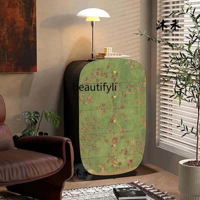 

ss1001 French retro high-end all-solid wood household chest cabinet, entrance cabinet, bedroom storage side cabinet