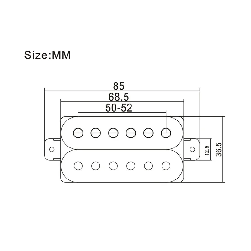 Electric Guitar Pickup Coil Spliting Pickup Humbucker Dual Coill Pickup 4 Conduct Cable N-7.5K/B-15K Output Black/White