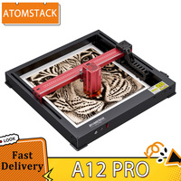 ATOMSTACK A12 PRO 12W Laser Engraver Cutter Fixed Focus 0.02mm Engraving Precision 600mm/s Engraving Speed App Control 365x305mm