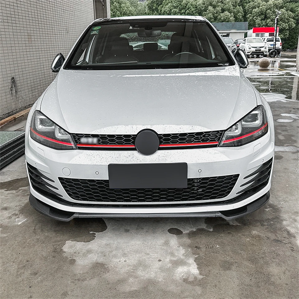 

3PCS For VW Golf 7 MK7 GTI GTD R Rline 2012-2017 Front Bumper Lip Spoiler Splitter Protector Cover Maxton Style Body Kits Tuning
