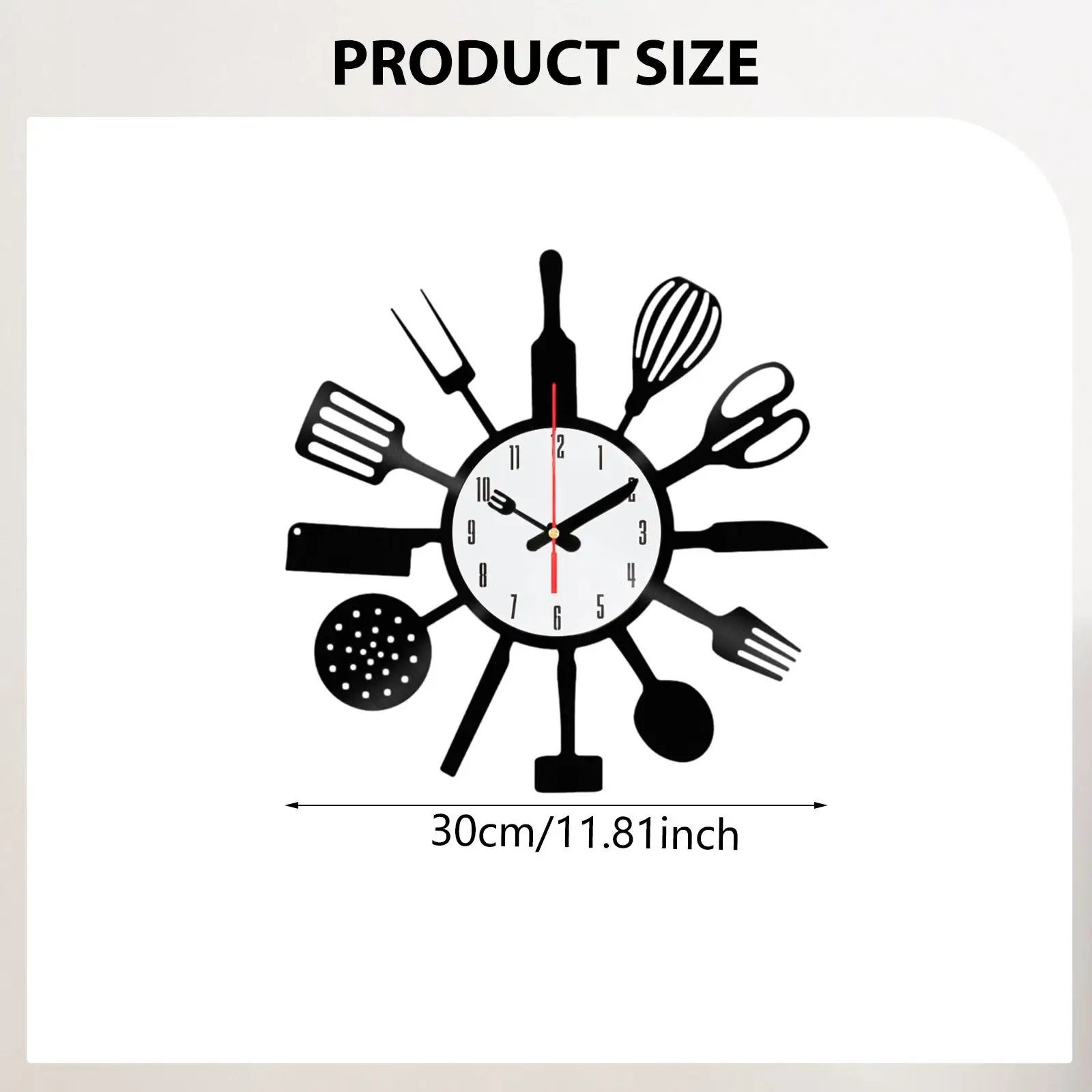 Decorative Cutlery Wall Clock for Kitchen And Dining Room – A Lovely Gift for Cafes, Dining Rooms And Bedrooms