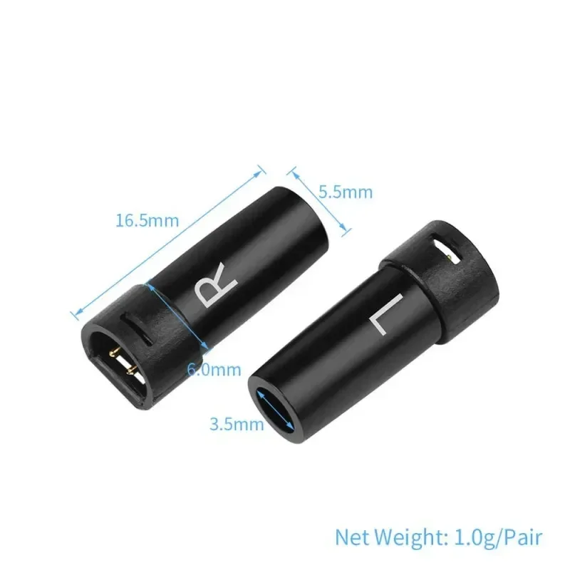 IE80 Headphone 2 Pin Upgrade Plug For IE8 IE8I DIY Headset Cable Audio Jack  Aluminum Alloy Gold Plated Headphone Plugs Adapters