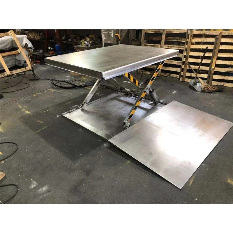 Stainless steel 304 explosion-proof food grade electric hydraulic lifting platform running trolley