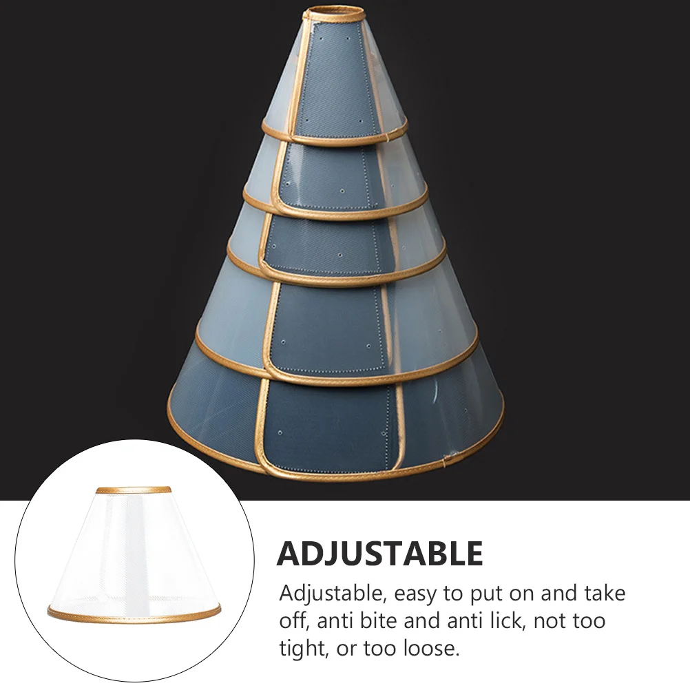 1 قطعة طوق استعادة الحيوانات الأليفة قابل للتعديل واسعة مكافحة لدغة مكافحة لعق بولي كلوريد الفينيل Pu دائم للجروح مشاكل الجلد بعد العملية الكلب