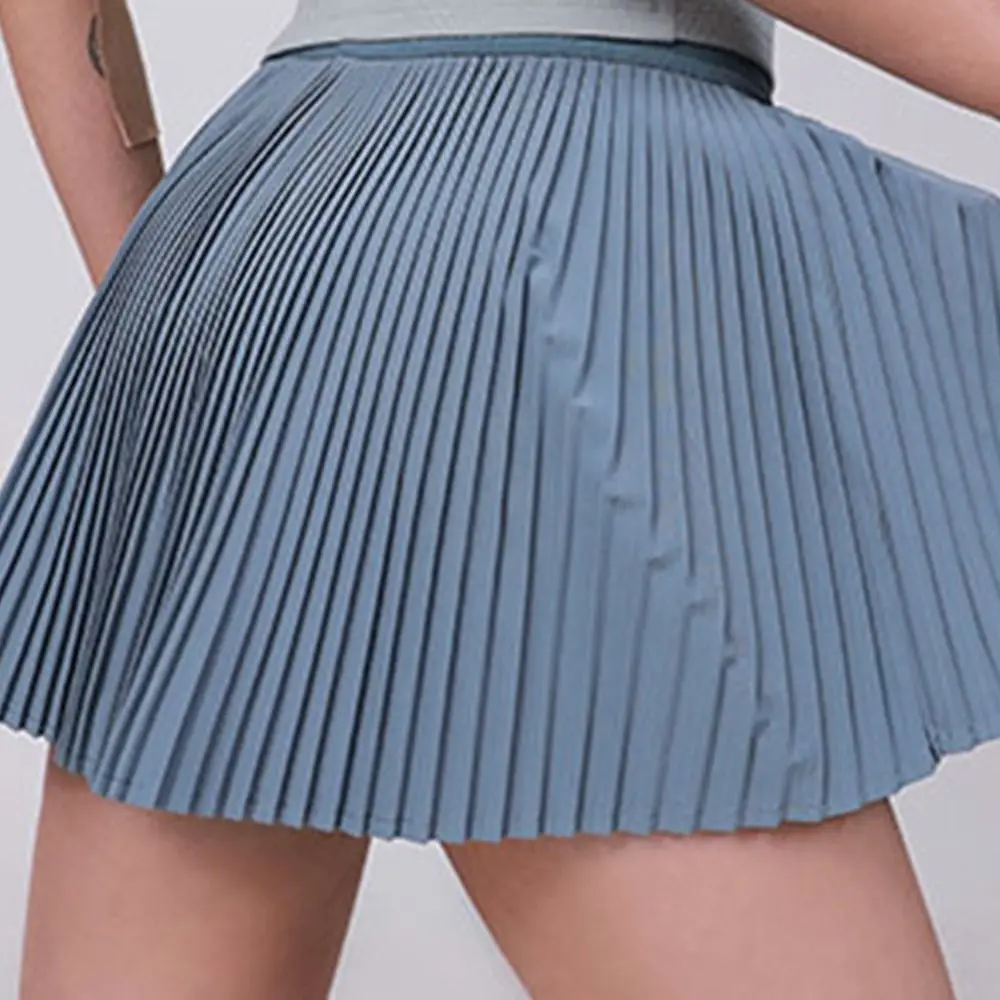 

Летняя спортивная юбка с высокой талией, двухслойная, с защитой от вспышек, женские спортивные юбки для гольфа, удобные, быстросохнущие