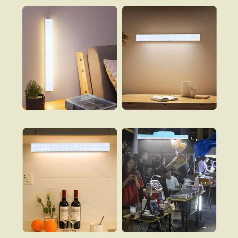 LED Tubes Night Light with Hook USB Plug LED Tubes Cabinet Night Light Wardrobe Lamp for Kitchen Cabinet Home Bedroom Wardrobe