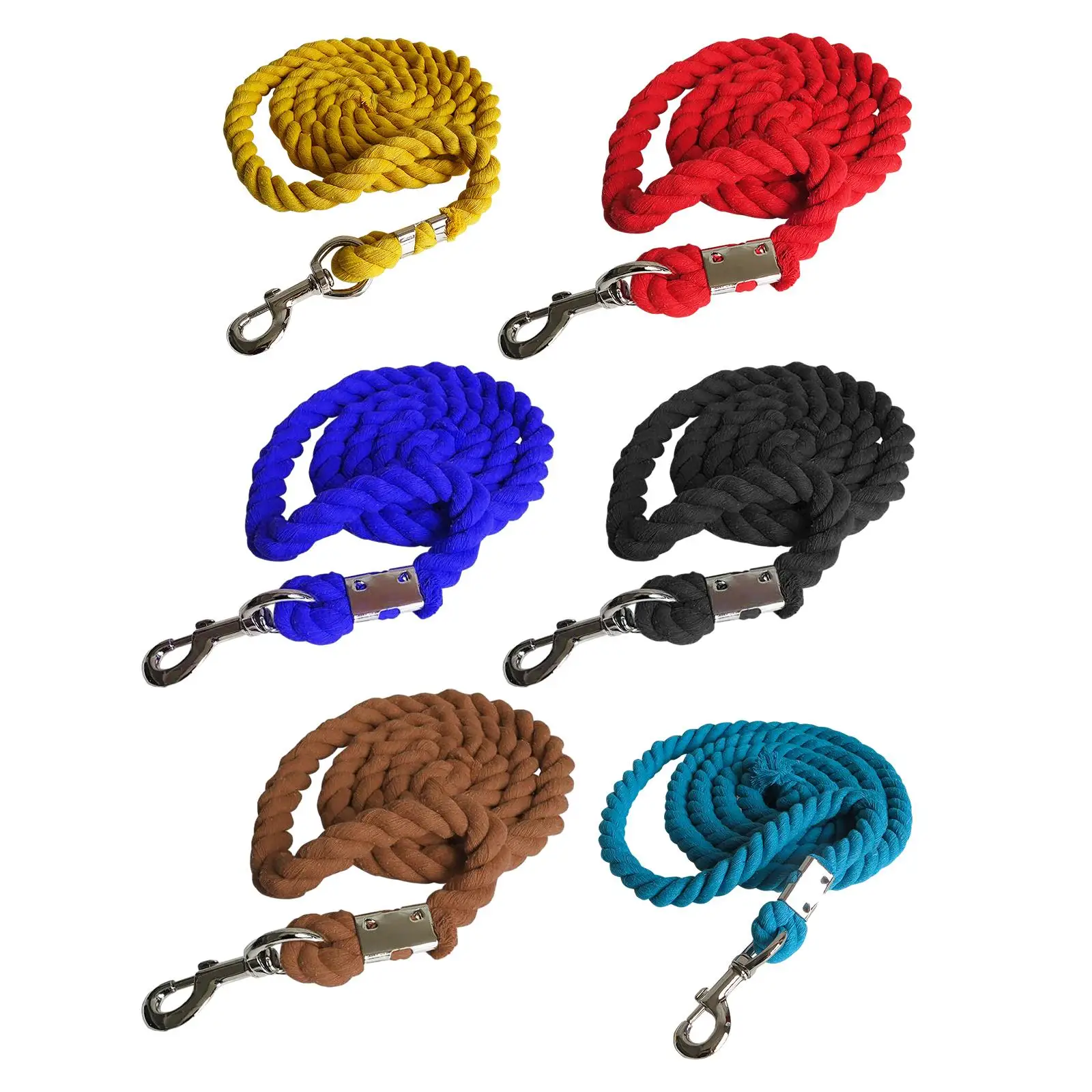 Cuerda de plomo suave hecha a mano Para Caballo de entrenamiento, accesorios para caballos, cabras o ovejas, hebilla giratoria, cuerda líder para caballos de alta resistencia