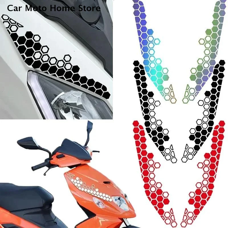 

Наклейки-декали для мотоциклов с сотовой структурой, светоотражающие, разноцветные, декоративные, для бампера мотоцикла, аксессуары для модификации