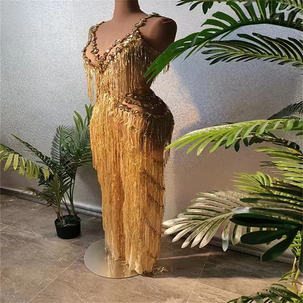 

Rhinestones Jumpsuit Stretch Sexy Bodysuit Women Birthday Stage play Celebrate Costume Dancer Party Show outfit