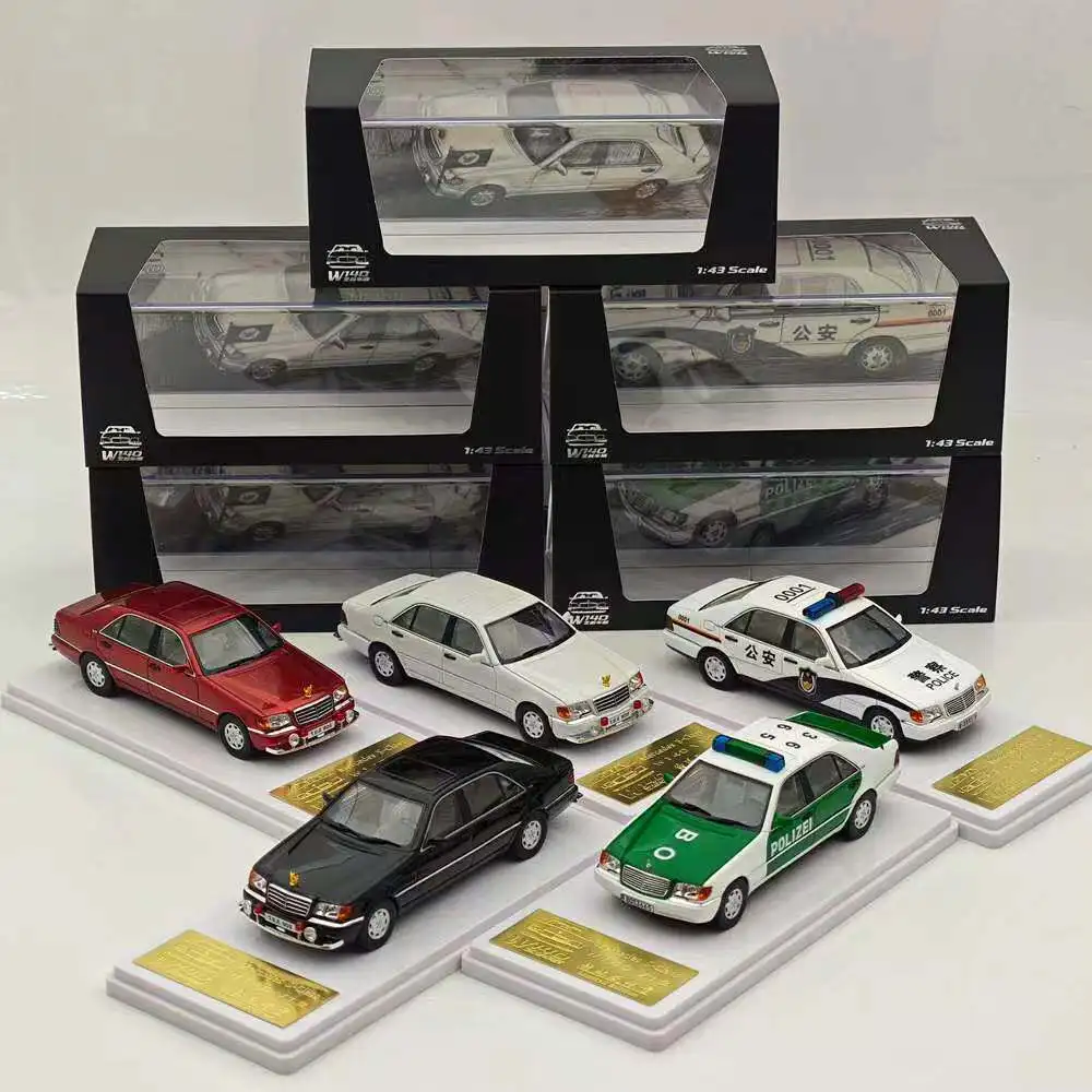 Modèle de voiture en résine WTX à l'échelle 1:43 Benz 600SEL "Tiger Head" W140 Classe S