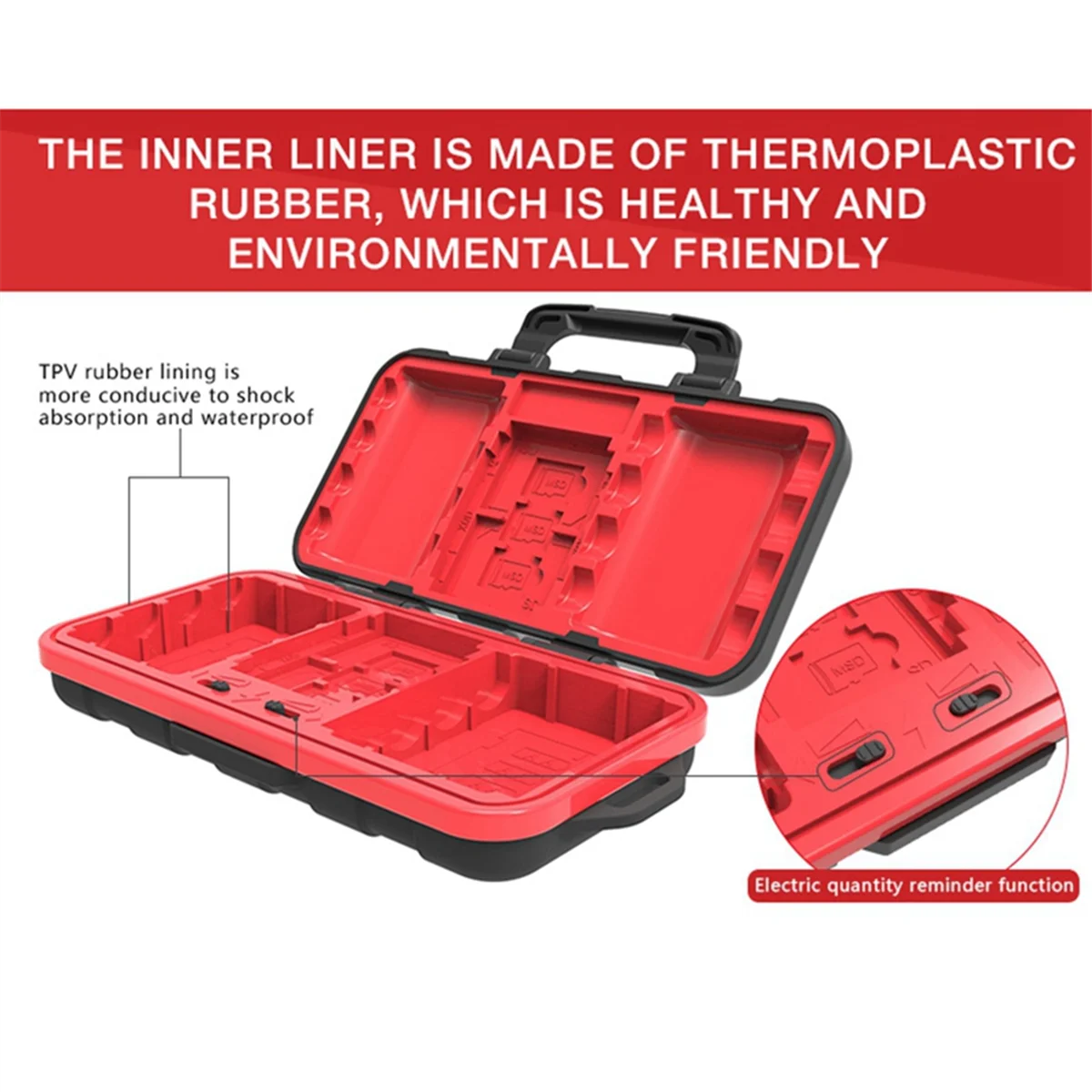 A26P Desiontal Waterproof SD Card Holder Camera Battery Case SD/XQD/CF/TF for Nikon EN-EL15 EN-EL 14A LP-E6 /Sony/Leica Camera