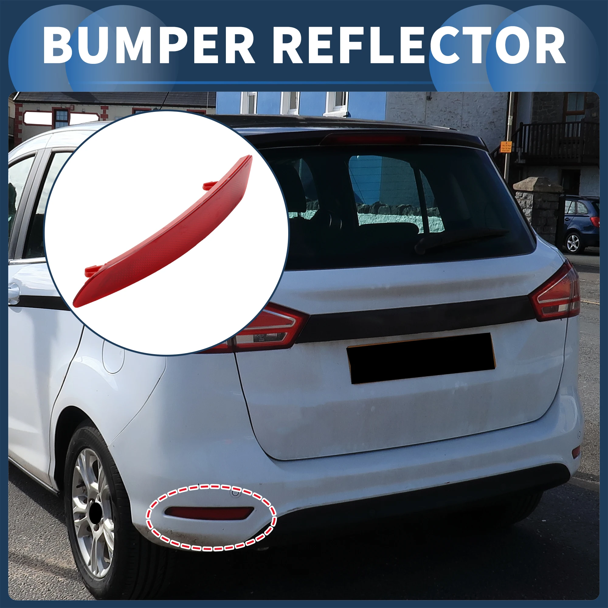 UXCELL UXCELL Bumper Reflector Rear Left Right Bumper Reflector Side Marker No.BS71515C0BD for FORD FIESTA 2015-2019