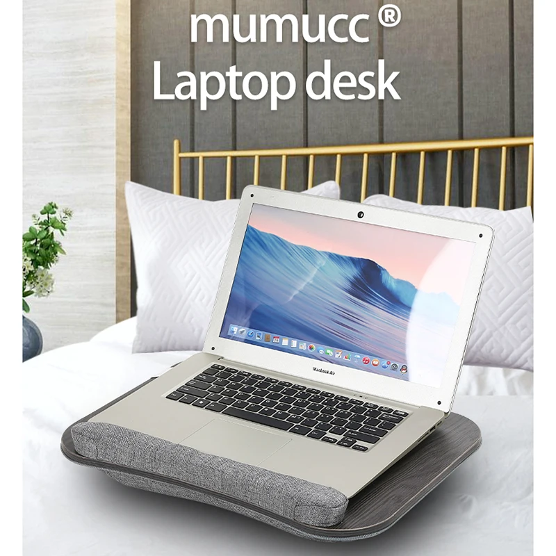 

MUMUCC Portable Laptop Desk Back Cushion Lap Desk Anti-slip Bar Design Soft and Comfortable Foam Particles Small and Portable