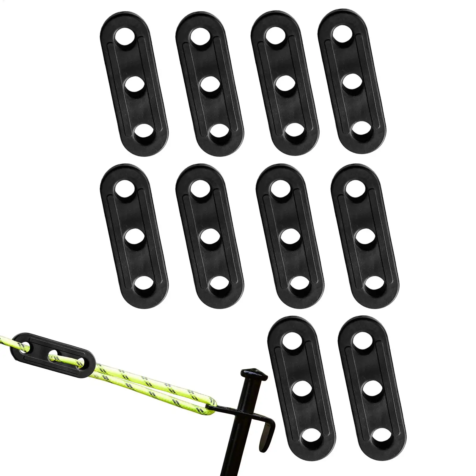 Outdoor Camping Tent Rope Tensioner Non-slip Windproof Buckle Lightweight Adjustable Cord Fixing Stopper For Field Outdoor