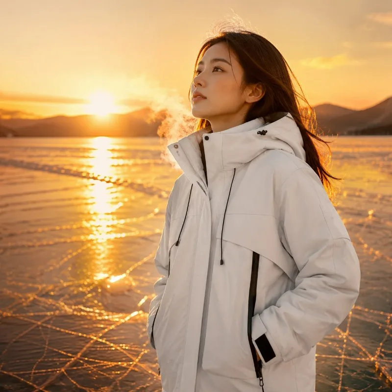 New National Standard Down Jacket Down Jacket Northeast Cold-proof and Warm Three-proof Outdoor Mountaineering Jacket Men Women