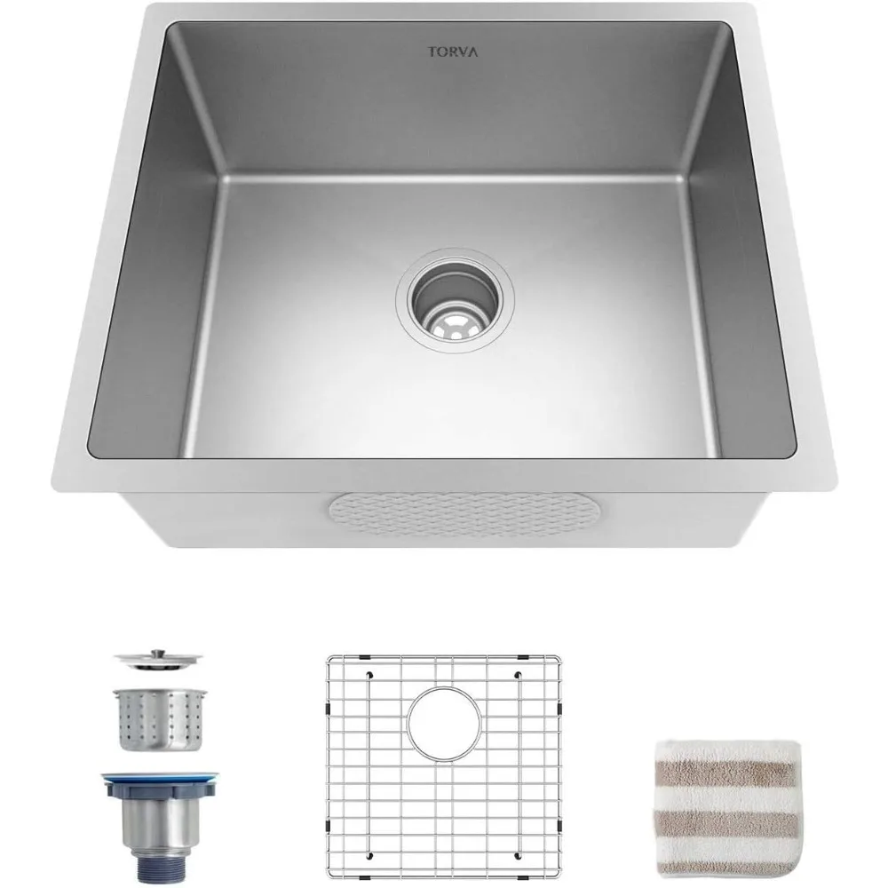 

22-Inch Premium Stainless Steel Undermount Bar Sink, Single Bowl, 10-Inch Deep Basin