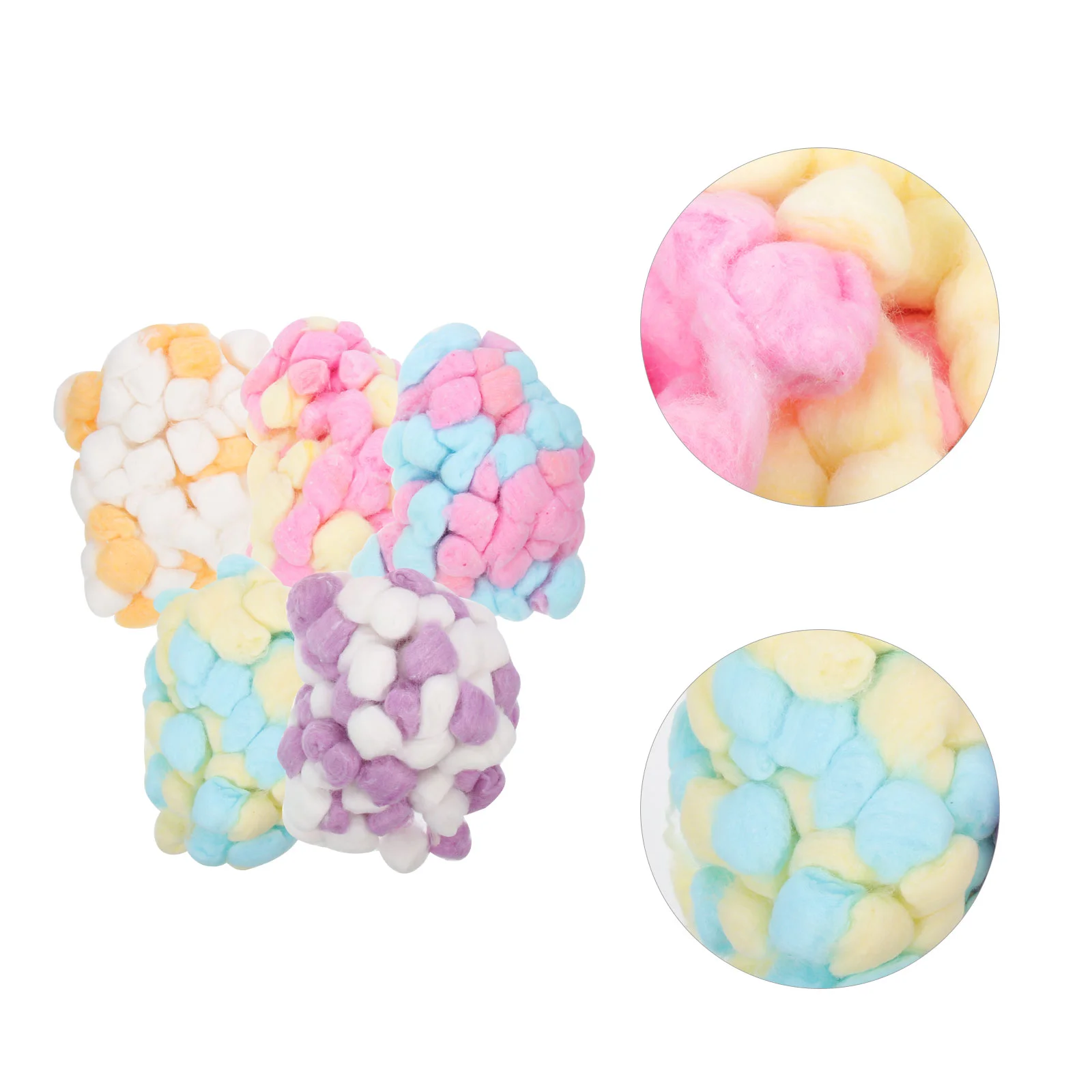 

500 Pcs Hamster Bedding Colorful Cotton Christmas Pom Poms for Crafts Assorted Fuzzy Hat Pompoms