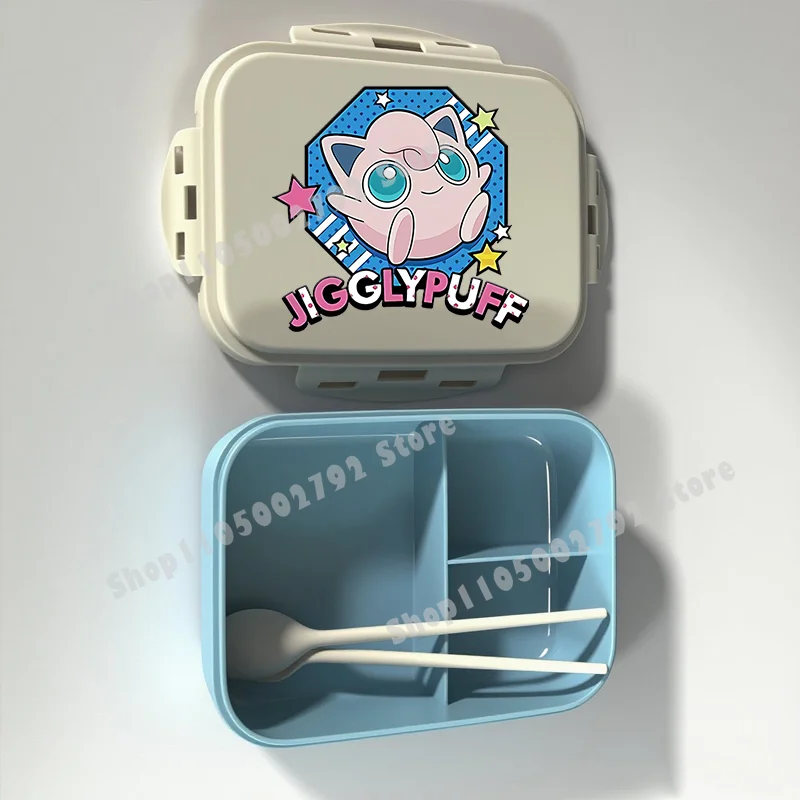 Niedliche Pokémon Bento-Lunchbox Cartoon-Figur Pikachu Bedruckter Lebensmittelbehälter Kinder-Schul-Essensbehälter Geschenk für Kinder
