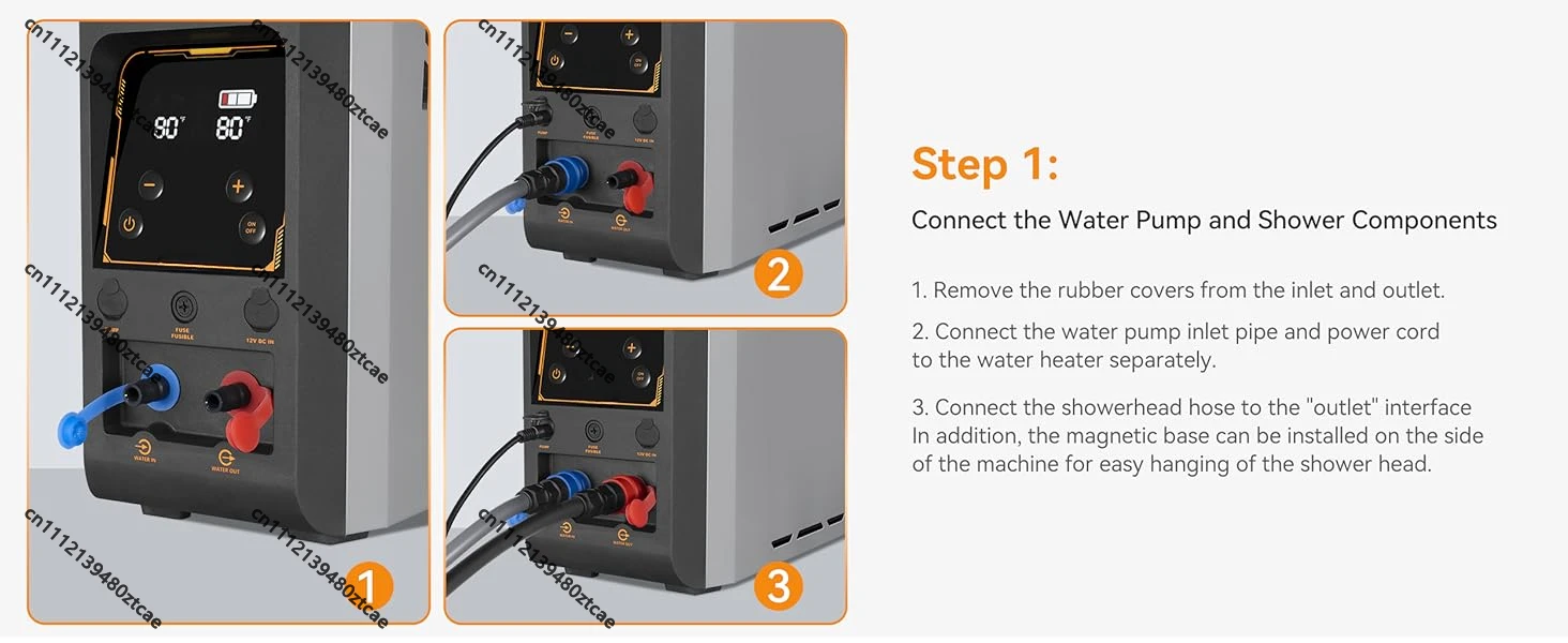 Portable Propane Instant Water Heater Gas Geyser Heat Pump Outdoor Camping RV Hot Water Heater Compact Lightweight Travel Use