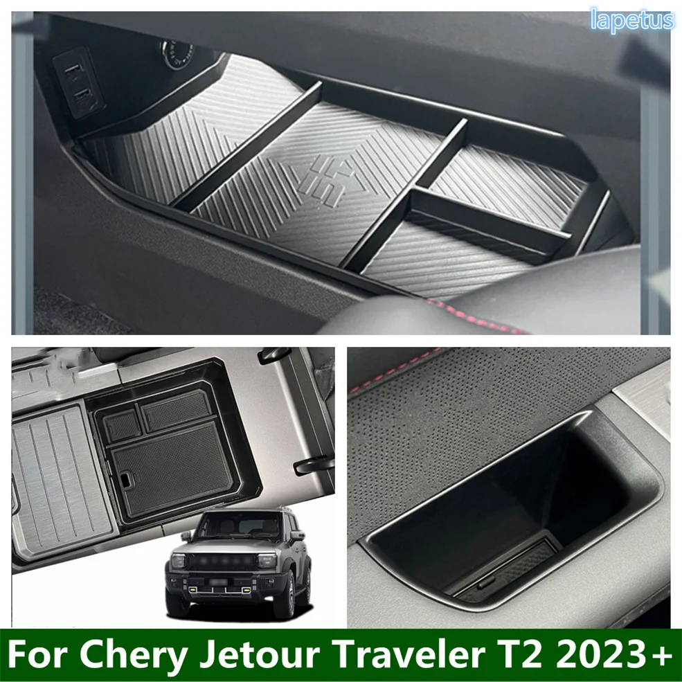 

Car Central Armrest Storage Box Cover Fit For Chery Jetour Traveller T2 2023 2024 2025 Center Console Organizer Stowing Tidying