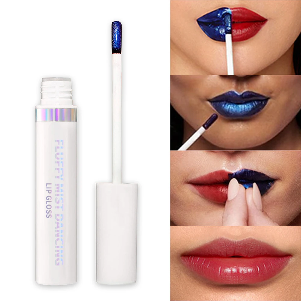 ลิปสติกเนื้อสติ๊กแบบลอกออก กันน้ำ ติดทนนาน สีชมพูแดงเมทัลลิก