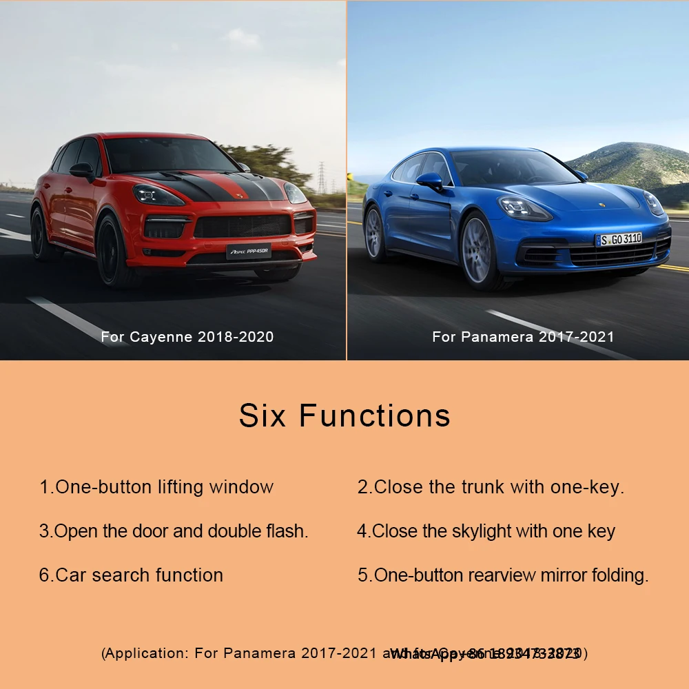 Modulo intelligente per Porsche One Key Lift Window Module Modulo bagagliaio chiuso Lucernario chiuso con un pulsante per Panamera Cayenne