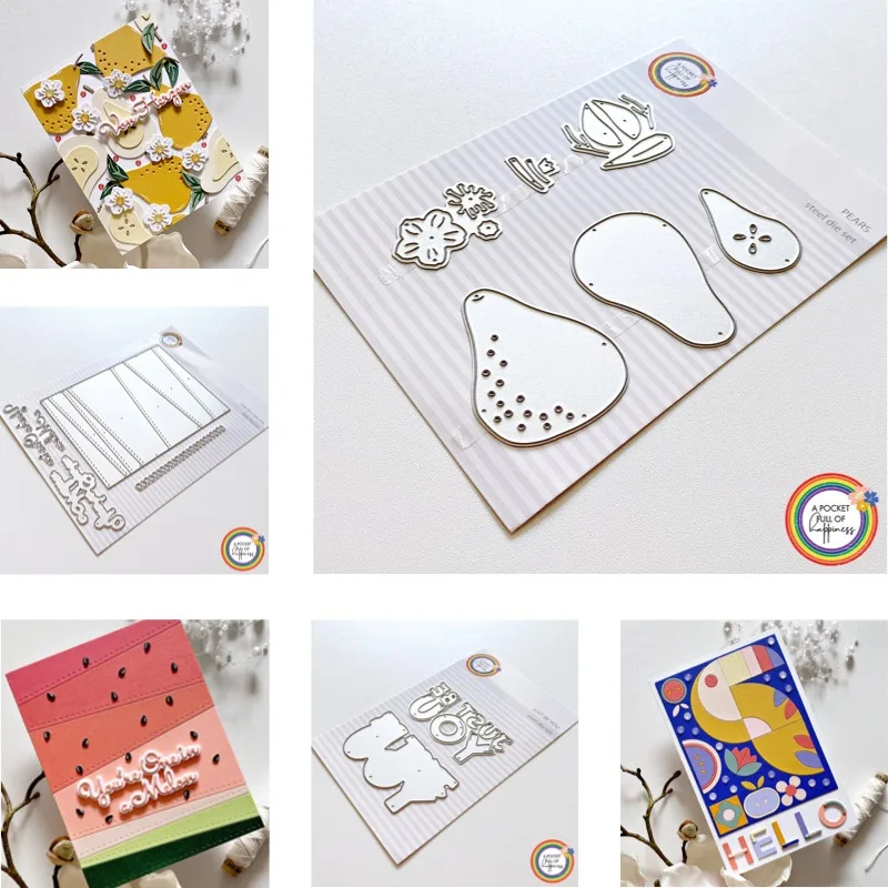 Just Be You Modern Alpha Pears  metal die cutting 2026 new DIY die molds scrap booking paper making cuts crafts big die handmade