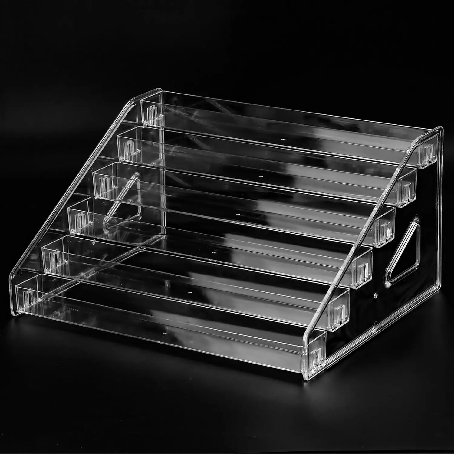 

Clear Acrylic Nail Polish Organizer with 6 Layers, Essential Oil Storage Rack and Makeup Stand Tray