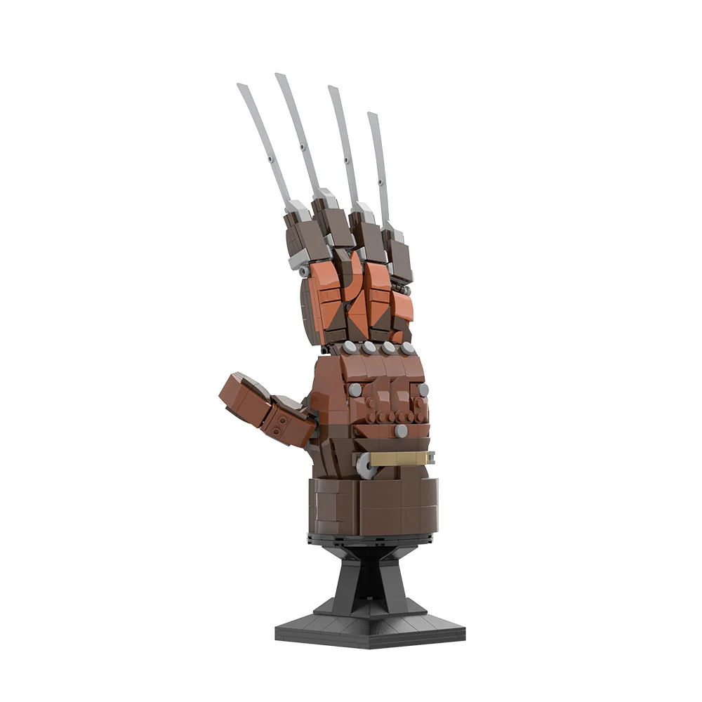 MOC A Nightmare on Elm Street Gloves Building Blocks DIY Creative Attack Gloves Brick Toy Adult Gift