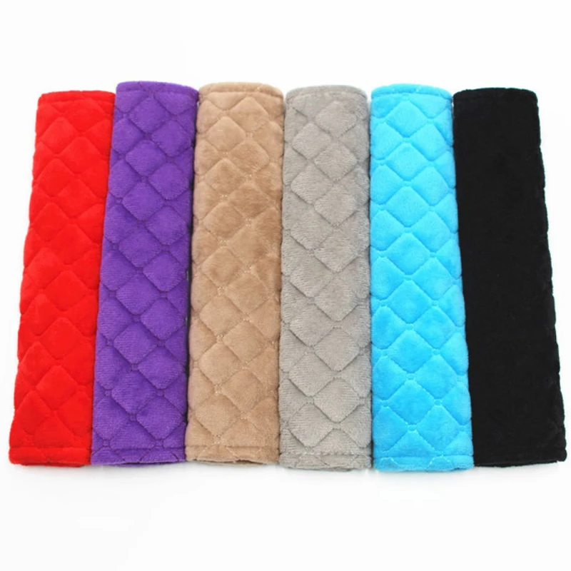 Car Soft Seat Belt Cover Universal Auto Seat Belt Covers Warm Plush Safety Belts Shoulder Protection Auto Interior Accessories