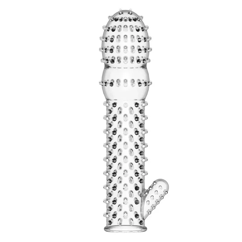 Reusable Condom Lube Textured Extender Sleeve Screw Thread Penis Cover Cock Ring Dildo Sheath Condoms Sex Toys for Men