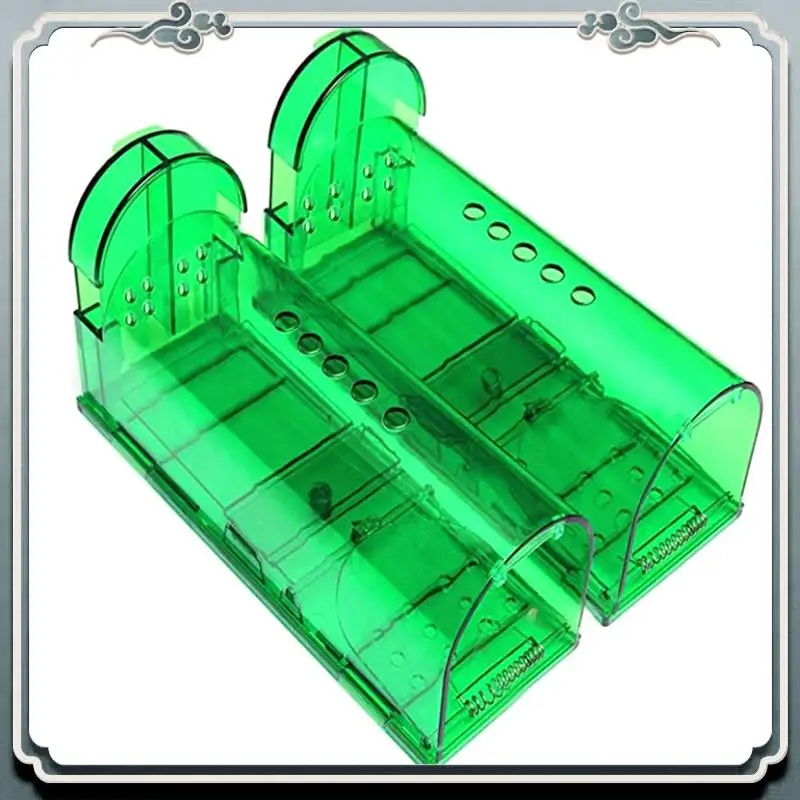 Durable Transparent Mouse Trap Mice Live Catcher Reusable Small Animals Cage Durable Easy Install Easy To Use